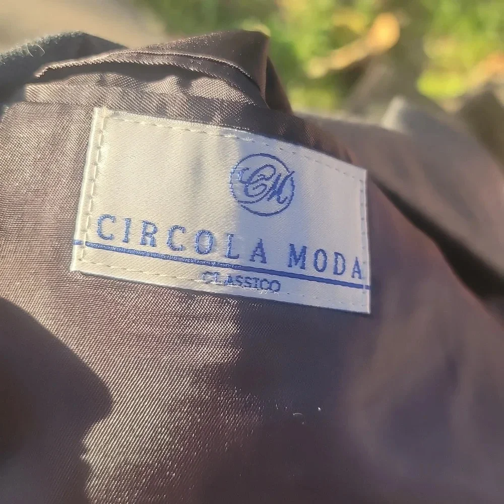 Webster zeidler circola moda gray purple green stripeSuit jacket blazer medium
